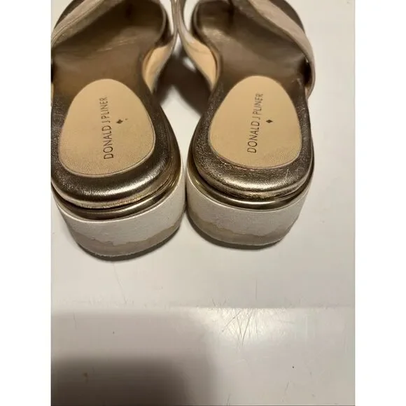 Donald Pliner Gold Sandals - Picture 4 of 7